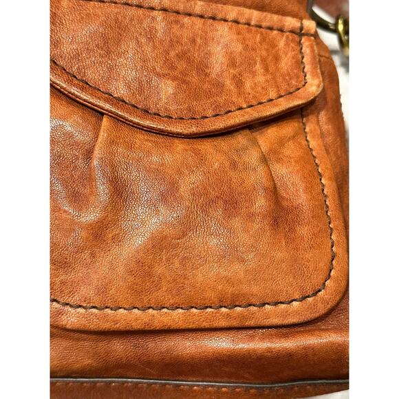 Vintage FOSSIL Crossbody Convertible Bag Purse Messenger Leather Key Zipper - Picture 7 of 16